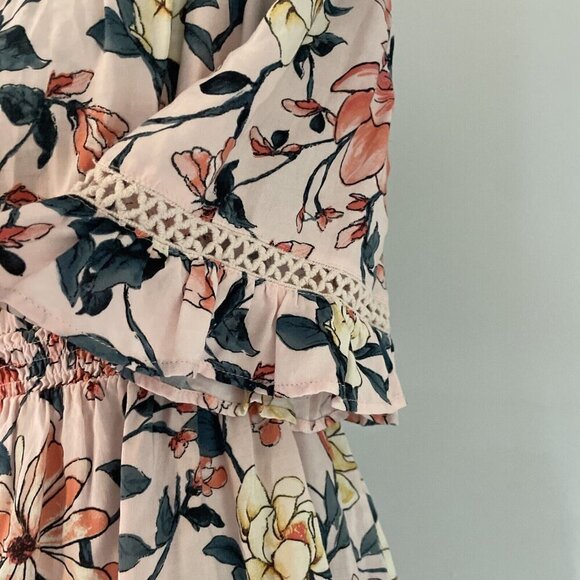 Lulus Off the Shoulder Pink Floral Dress - Size XS (X3) - Picture 7 of 12